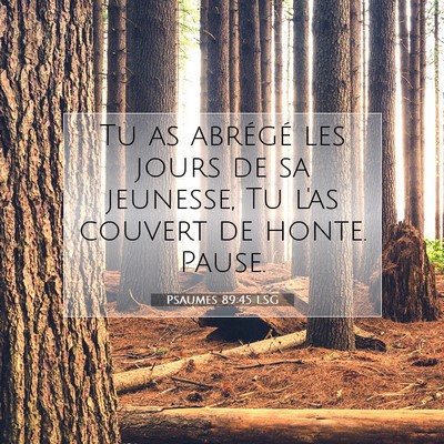 Psaumes 89:45 Verset biblique expliqué