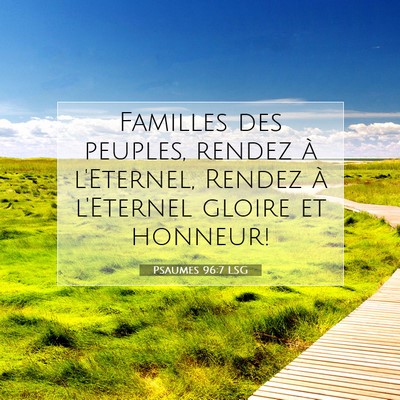 Psaumes 96:7 Verset biblique expliqué