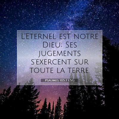 Psaumes 105:7 Verset biblique expliqué