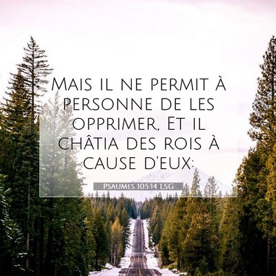 Psaumes 105:14 Verset biblique expliqué