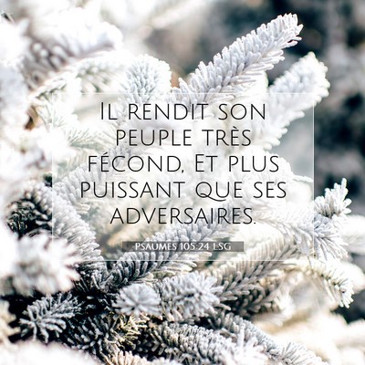 Psaumes 105:24 Verset biblique expliqué