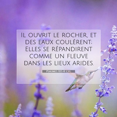 Psaumes 105:41 Verset biblique expliqué