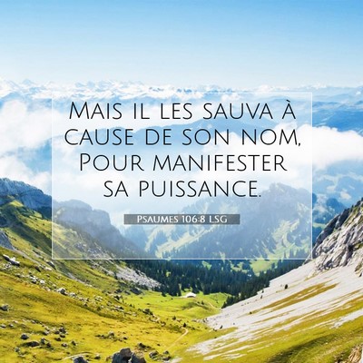 Psaumes 106:8 LSG Image du verset biblique