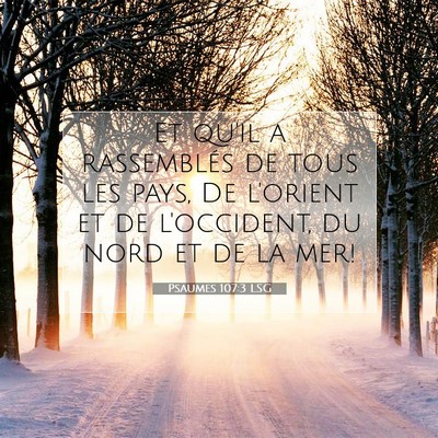 Psaumes 107:3 Verset biblique expliqué