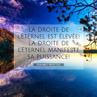 Psaumes 118:16 Verset biblique expliqué
