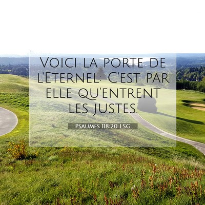 Psaumes 118:20 Verset biblique expliqué