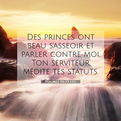 Psaumes 119:23 Verset biblique expliqué