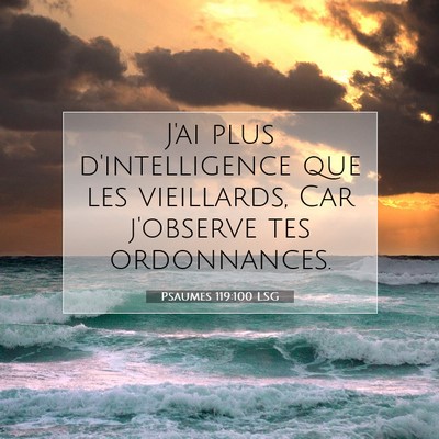 Psaumes 119:100 Verset biblique expliqué