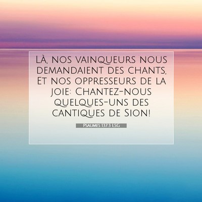Psaumes 137:3 Verset biblique expliqué