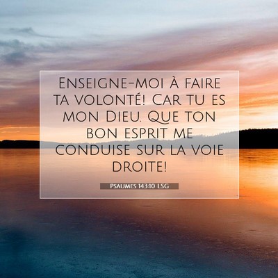 Psaumes 143:10 Verset biblique expliqué