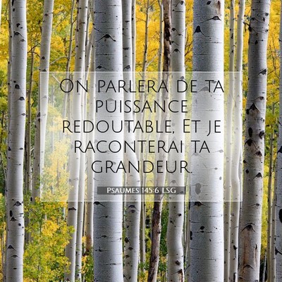 Psaumes 145:6 Verset biblique expliqué
