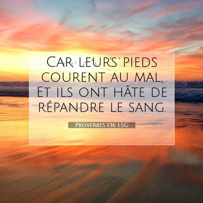 Proverbes 1:16 Verset biblique expliqué