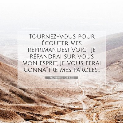 Proverbes 1:23 Verset biblique expliqué
