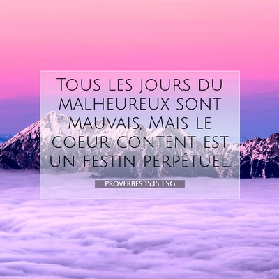 Proverbes 15:15 Verset biblique expliqué
