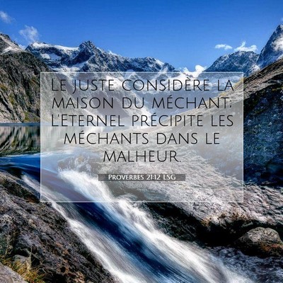 Proverbes 21:12 LSG Image du verset biblique
