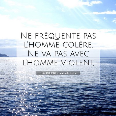 Proverbes 22:24 Verset biblique expliqué