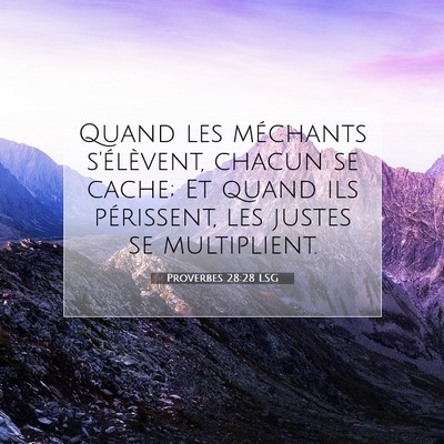 Proverbes 28:28 Verset biblique expliqué
