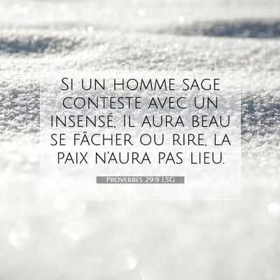 Proverbes 29:9 Verset biblique expliqué