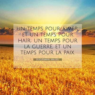 Ecclésiaste 3:8 Verset biblique expliqué