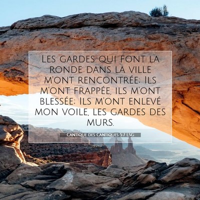 Cantique des Cantiques 5:7 Verset biblique expliqué