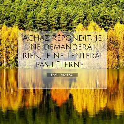 Ésaïe 7:12 Verset biblique expliqué