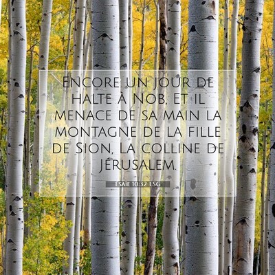 Ésaïe 10:32 LSG Image du verset biblique