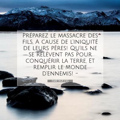 Ésaïe 14:21 Verset biblique expliqué