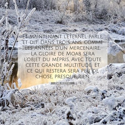 Ésaïe 16:14 Verset biblique expliqué