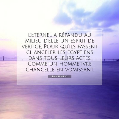 Ésaïe 19:14 Verset biblique expliqué