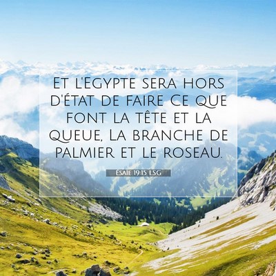 Ésaïe 19:15 Verset biblique expliqué