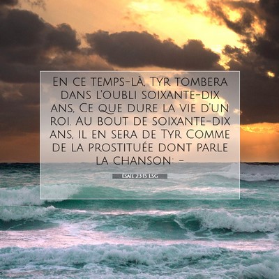 Ésaïe 23:15 Verset biblique expliqué