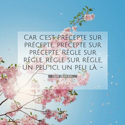 Ésaïe 28:10 Verset biblique expliqué