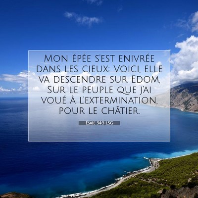 Ésaïe 34:5 LSG Image du verset biblique