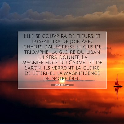 Ésaïe 35:2 LSG Image du verset biblique