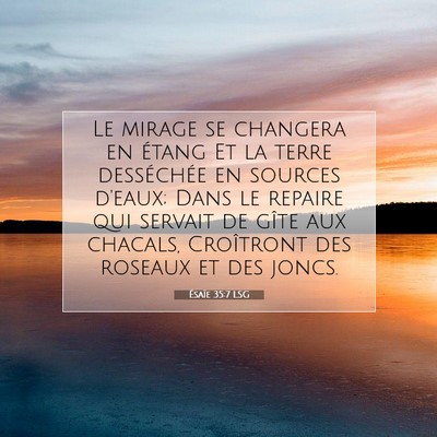 Ésaïe 35:7 LSG Image du verset biblique