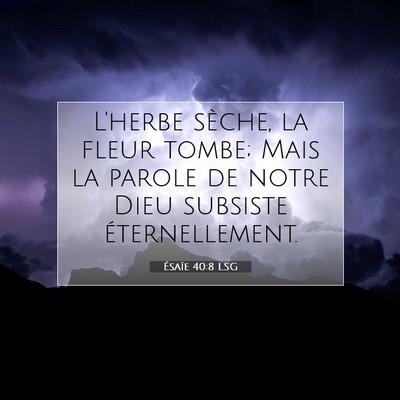 Ésaïe 40:8 Verset biblique expliqué