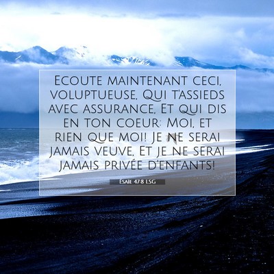 Ésaïe 47:8 Verset biblique expliqué