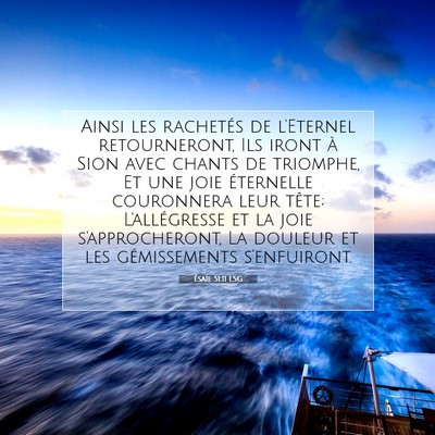 Ésaïe 51:11 LSG Image du verset biblique