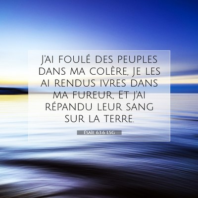 Ésaïe 63:6 Verset biblique expliqué