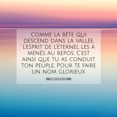 Ésaïe 63:14 Verset biblique expliqué
