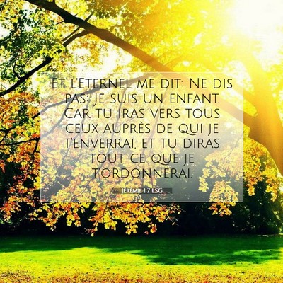Jérémie 1:7 LSG Image du verset biblique