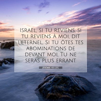 Jérémie 4:1 LSG Image du verset biblique