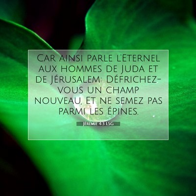 Jérémie 4:3 Verset biblique expliqué