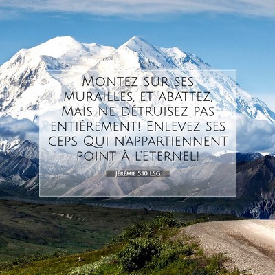Jérémie 5:10 LSG Image du verset biblique