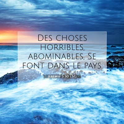 Jérémie 5:30 Verset biblique expliqué