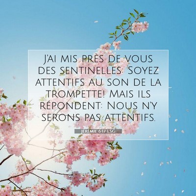 Jérémie 6:17 Verset biblique expliqué