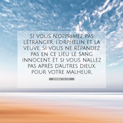 Jérémie 7:6 Verset biblique expliqué