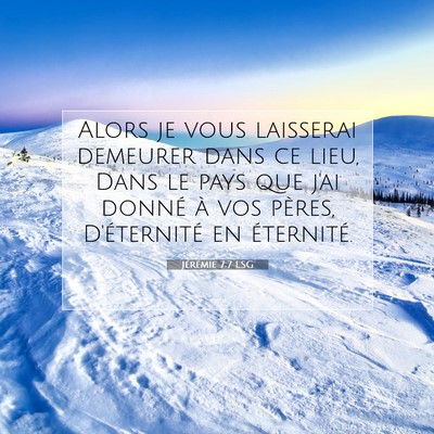 Jérémie 7:7 Verset biblique expliqué