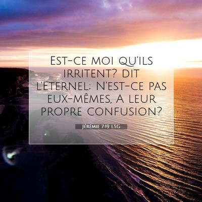 Jérémie 7:19 Verset biblique expliqué