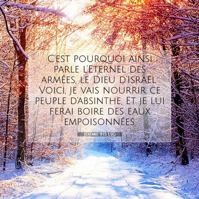 Jérémie 9:15 Verset biblique expliqué